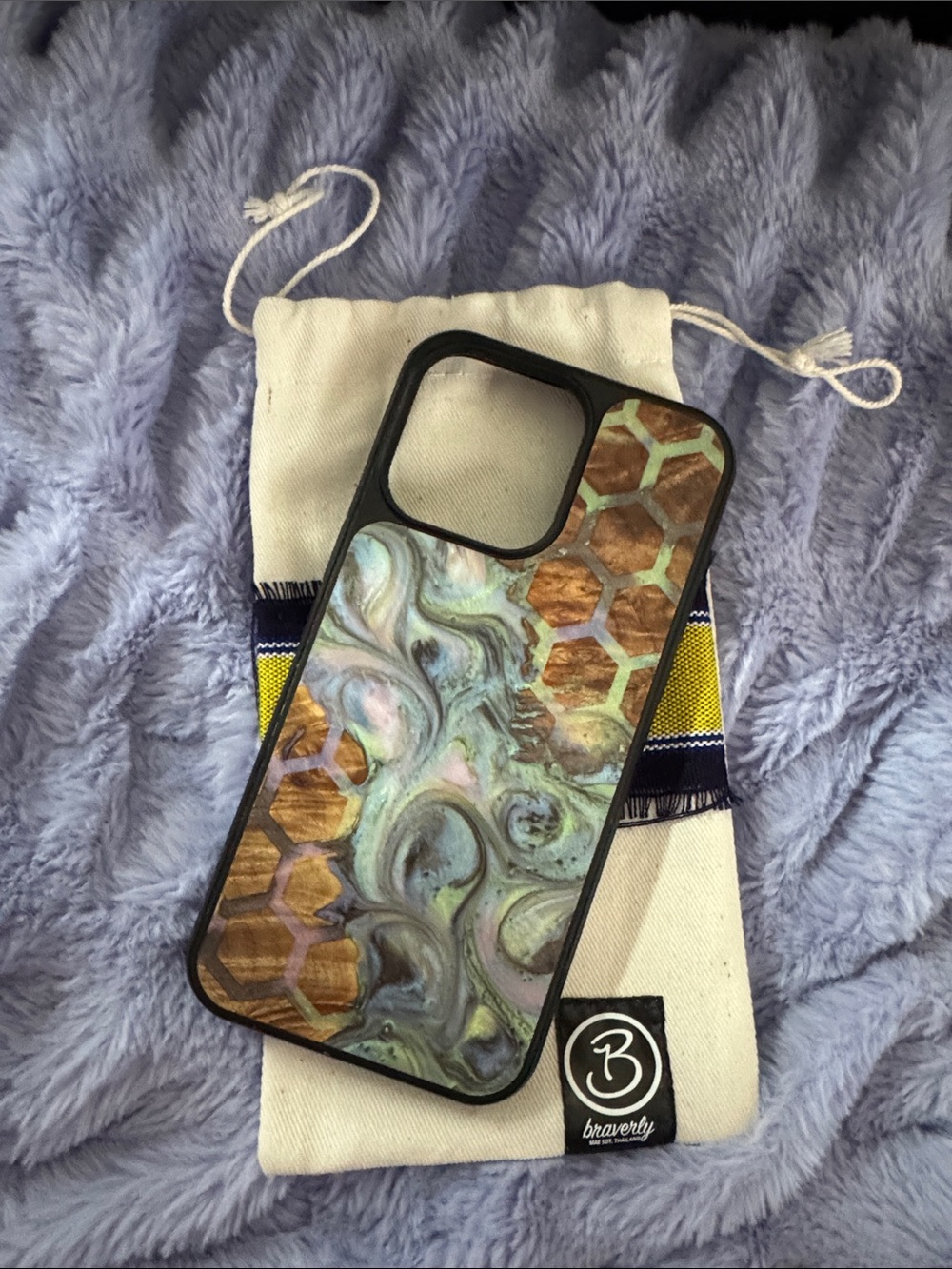 Original Swirl Wood & Resin iPhone 15 Pro Max Case in Multi-Color by Carved